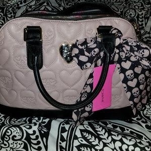 Betsey Johnson skull satchel